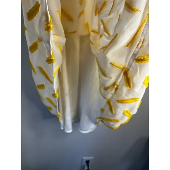 Ali & Jay Agua Caliente Dress in Sunshine in Yellow with Ruffled Neck Line sz. S - Picture 7 of 7